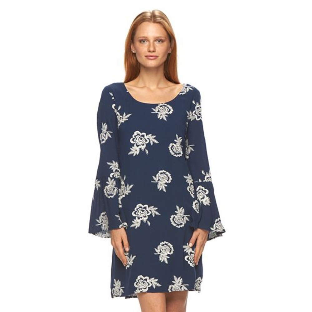 Luxology embroidered shift dress